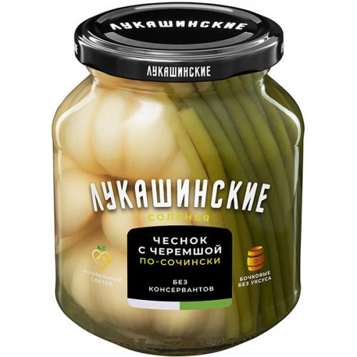 Чеснок с черемшой Лукашинские соленые, Форвард, 340 г