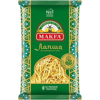 Макаронные изделия Makfa Лапша тонкая для национальных блюд, Макфа, 300 г