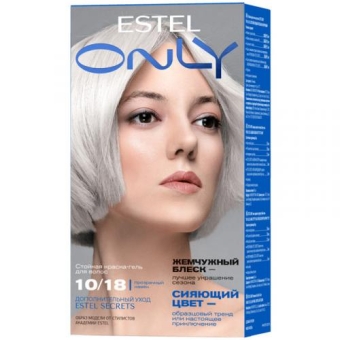 Краска-гель стойкая Estel Only для волос, 10/18 светлый блондин пепельно-жемчужный, Эстель, 125 мл