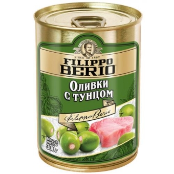 Оливки Filippo Berio с тунцом, Filippo Berio, 300 г