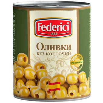 Оливки Federici без косточки, Olive Line International S.L., 3 кг