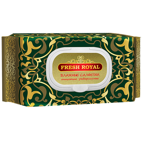 Салфетки влажные Fresh Royal очищающие универсальные, Авангард,