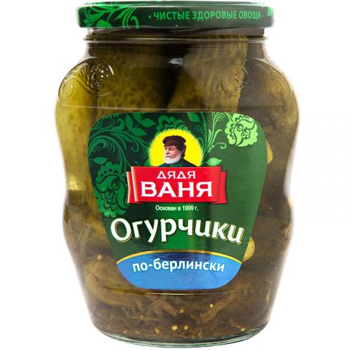 Огурчики Дядя Ваня маринованные по-берлински, Дядя Ваня Трейдинг, 680 г
