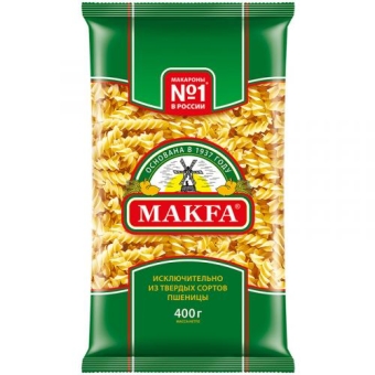 Макаронные изделия Makfa спирали, Макфа, 400 г