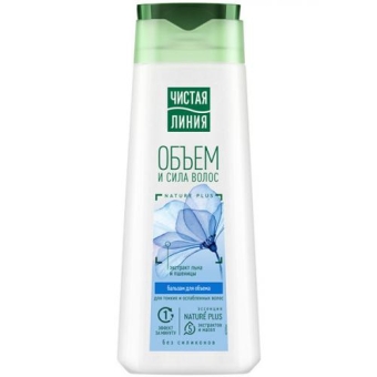 Бальзам-ополаскиватель Чистая линия Объем и сила для тонких и ослабленных волос, Концерн Калина, 230 мл