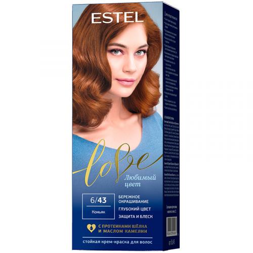 Крем-краска стойкая Estel Love для волос, 6/43 коньяк, Эстель, 50 мл