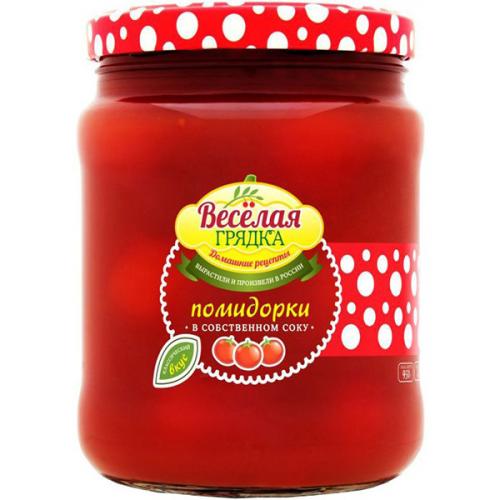 Помидорки Веселая грядка в собственном соку, ФОРВАРД, 670 г