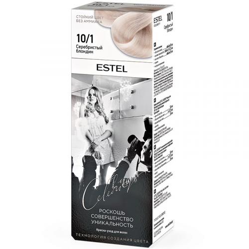 Краска-уход Estel Celebrity для волос, 10/1 серебристый блондин, Эстель, 140 мл