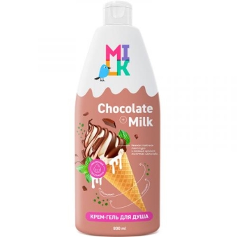 Крем-гель для душа Milk Молоко и шоколад, БИГ, 800 мл