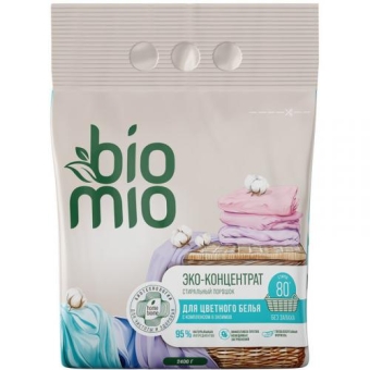 Порошок стиральный BioMio экологичный для цветного и белого белья, SPLAT, 2.4 кг