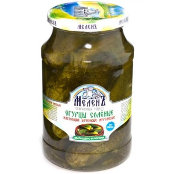 Огурцы соленые Меленъ Настоящие бочковые муромские, ЭКОПРОДУКТ, 900 г