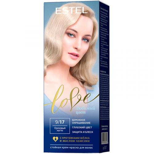 Крем-краска стойкая Estel Love для волос, 9/17 ореховый латте, Эстель, 50 мл