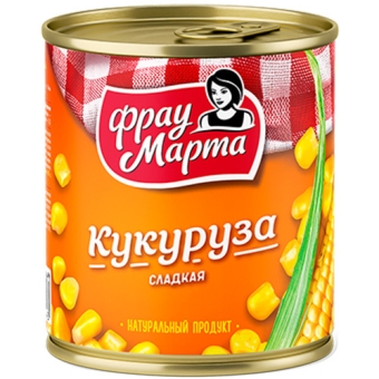 Кукуруза сахарная Фрау Марта, ЭРКОНПРОДУКТ, 310 г