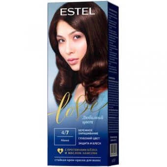 Крем-краска стойкая Estel Love для волос, 4/7 мокко, Эстель, 50 мл