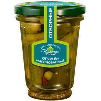 Огурцы Кубанская осень маринованные, Стоевъ, 250 г