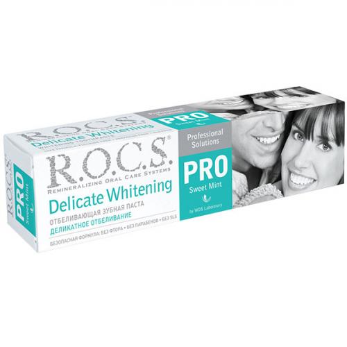 Паста зубная R.O.C.S. Pro Деликатное отбеливание Sweet Mint, Диарси Центр, 135 г
