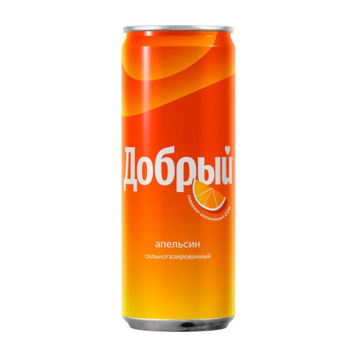 Лимонад «Добрый» Апельсин, Мултон, 0,33 л