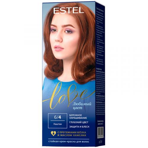 Крем-краска стойкая Estel Love для волос, 6/4 каштан, Эстель, 50 мл