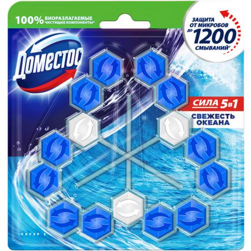 Блок Доместос Пауэр 5 Свежесть океана для очищения унитаза, Unilever HPC,