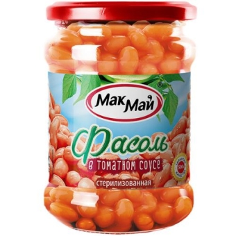 Фасоль МакМай в томатном соусе стерилизованная, МакМай, 500 г