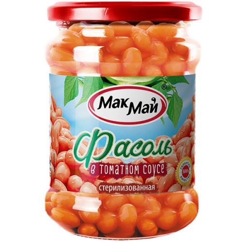 Фасоль МакМай в томатном соусе стерилизованная, МакМай, 500 г