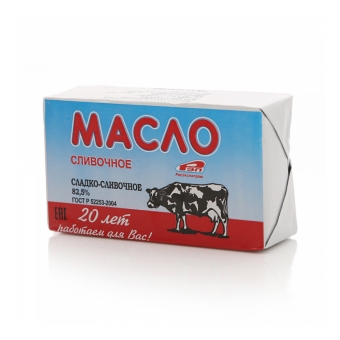 Масло сладко-сливочное «РЭП» Гост 82,5%, РЭП, Россия, 400 г