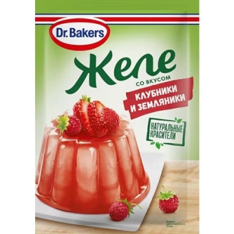 Желе Dr.Bakers со вкусом клубники и земляники, Dr. Oetker, 45 г