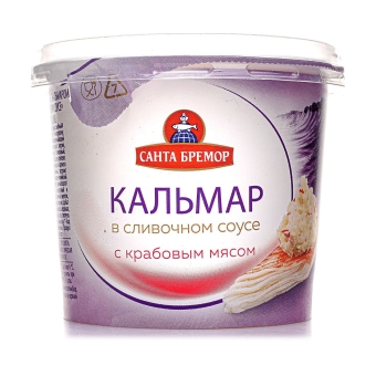 Кальмар рубленый в сл/соусе с краб.мясом, Санта Бремор, 150 г