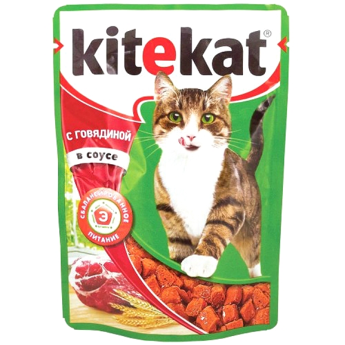 Корм «Китикет» Говядина в желе, Марс, 85 г