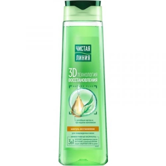 Шампунь Чистая линия восстанавливающий для поврежденных волос, Концерн Калина, 400 мл