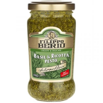 Соус Filippo Berio Песто с базиликом и сыром рикотта, Филиппо Беррио, 190 г