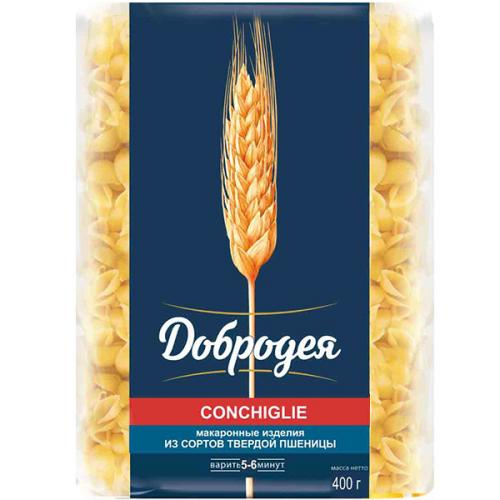 Макаронные изделия Добродея Conchiglie Ракушки, Добродея, 400 г