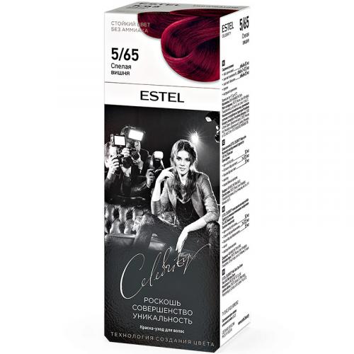 Краска-уход Estel Celebrity для волос, 5/65 спелая вишня, Эстель, 140 мл
