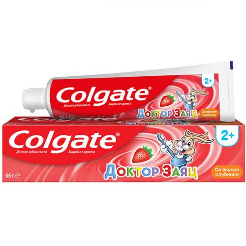 Паста зубная детская Colgate Доктор Заяц со вкусом клубники, COLGATE-PALMOLIVE, 50 мл