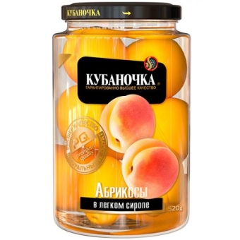 Абрикосы Кубаночка, Кубаночка, 520 г