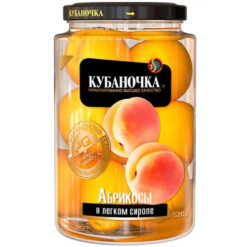 Абрикосы Кубаночка, Кубаночка, 520 г