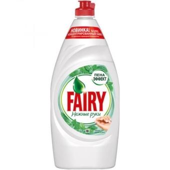 Средство для мытья посуды Fairy Нежные руки, Чайное дерево и мята, Procter & Gamble, 900 мл