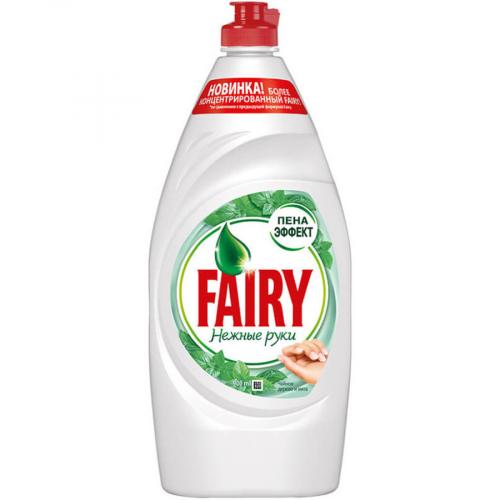 Средство для мытья посуды Fairy Нежные руки, Чайное дерево и мята, Procter & Gamble, 900 мл