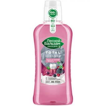 Ополаскиватель для полости рта Лесной бальзам Total Комплекс Таежные ягоды, Концерн Калина, 400 мл