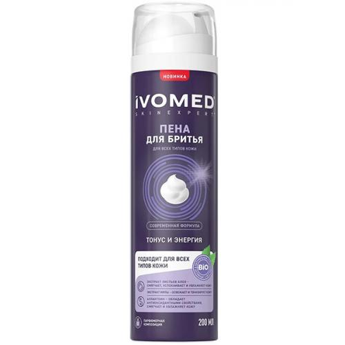 Пена для бритья Ivomed Men Тонус и энергия для всех типов кожи, Диарси Центр, 200 мл