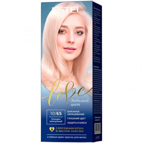 Крем-краска стойкая Estel Love для волос, 10/65 блондин жемчужный, Эстель, 50 мл