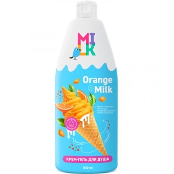Крем-гель для душа Milk Молоко и апельсин, БИГ, 800 мл