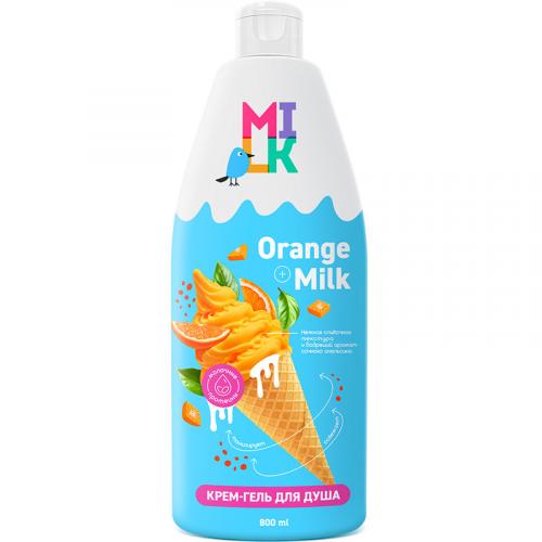 Крем-гель для душа Milk Молоко и апельсин, БИГ, 800 мл