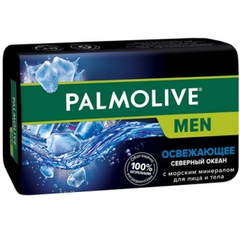 Мыло туалетное Palmolive Men Северный океан освежающее для лица и тела, Colgate-Palmolive, 90 г