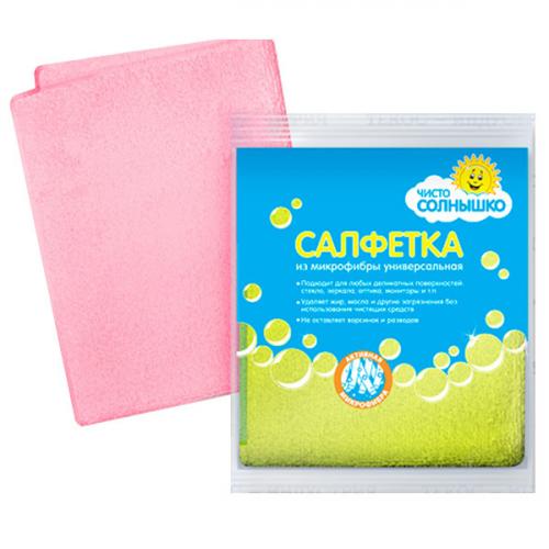 Салфетка для кухни Чисто-Солнышко из микрофибры, ТЕКОС-ИНДУСТРИЯ, .