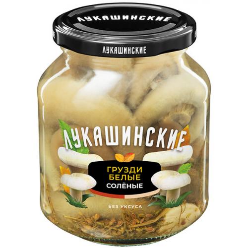 Грибы Лукашинские Грузди белые соленые, Форвард, 340 г