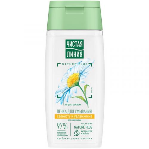 Пенка для умывания Чистая линия Свежесть и увлажнение для всех типов кожи, Концерн Калина, 100 мл