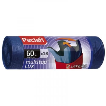 Мешки для мусора Paclan Multitop Lux с завязками, Paclan, 60 л
