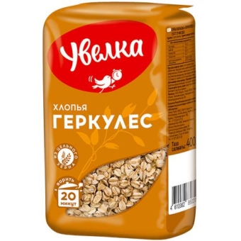 Хлопья овсяные Увелка Геркулес, Увелка, 400 г
