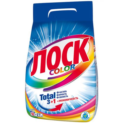 Порошок стиральный Лоск Color, ЛАБ Индастриз, 2.7 кг